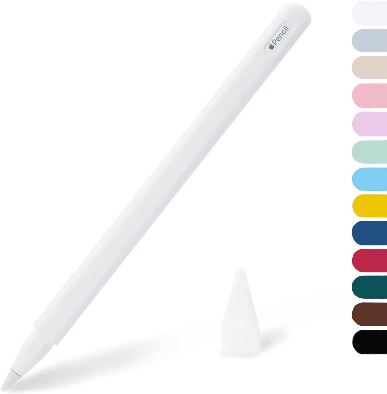 KELIFANG Silicone Case for Apple Pencil Pro 2024 & Apple Pencil 2nd Generation, Cute Pink Protective Skin Sleeve Cover Holder Grip and Tip Cap Accessories Compatible with iPad Pro 11 12.9 13 Inch