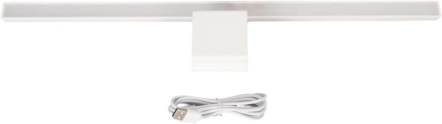 Monitor Light Bar Desk Light Bar 3 Switchable Light Modes Stepless Dimmable Touch Control Computer Screen Light Bar for Office Home White (White)