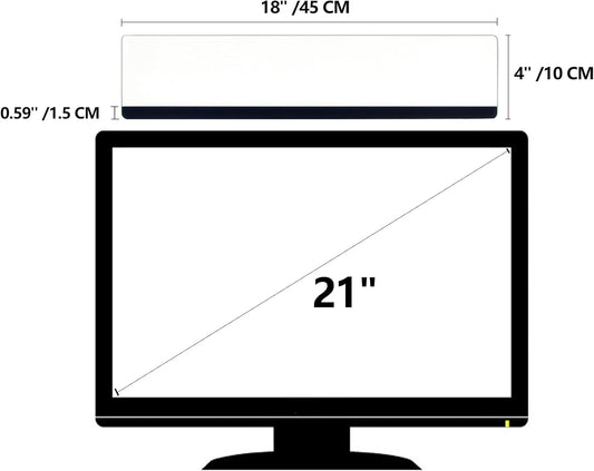 Monitor Memo Board Top Mount,18" Monitor Sticky Note Holder,Sticky Boards,Message Board for Computer Monitors