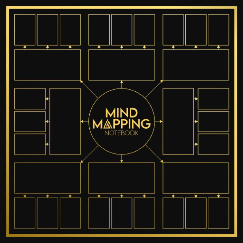 Mind Mapping Notebook: Visual Thinking Workbook with Blank Concept Map Templates for Brainstorming, Improving Your Creativity, Memory, Concentration, Time Management and Organization