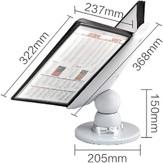 Wall Mount Reference Display System, Flip File Holder, Desktop or Wall-Mounted Display Stand with Adjustable tilt,Folders