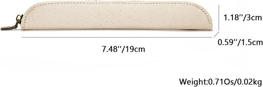 Pencil Case Durable Pencil Pouch for Pens School Featuring Oxford Lap Design (Khaki,Oxford)