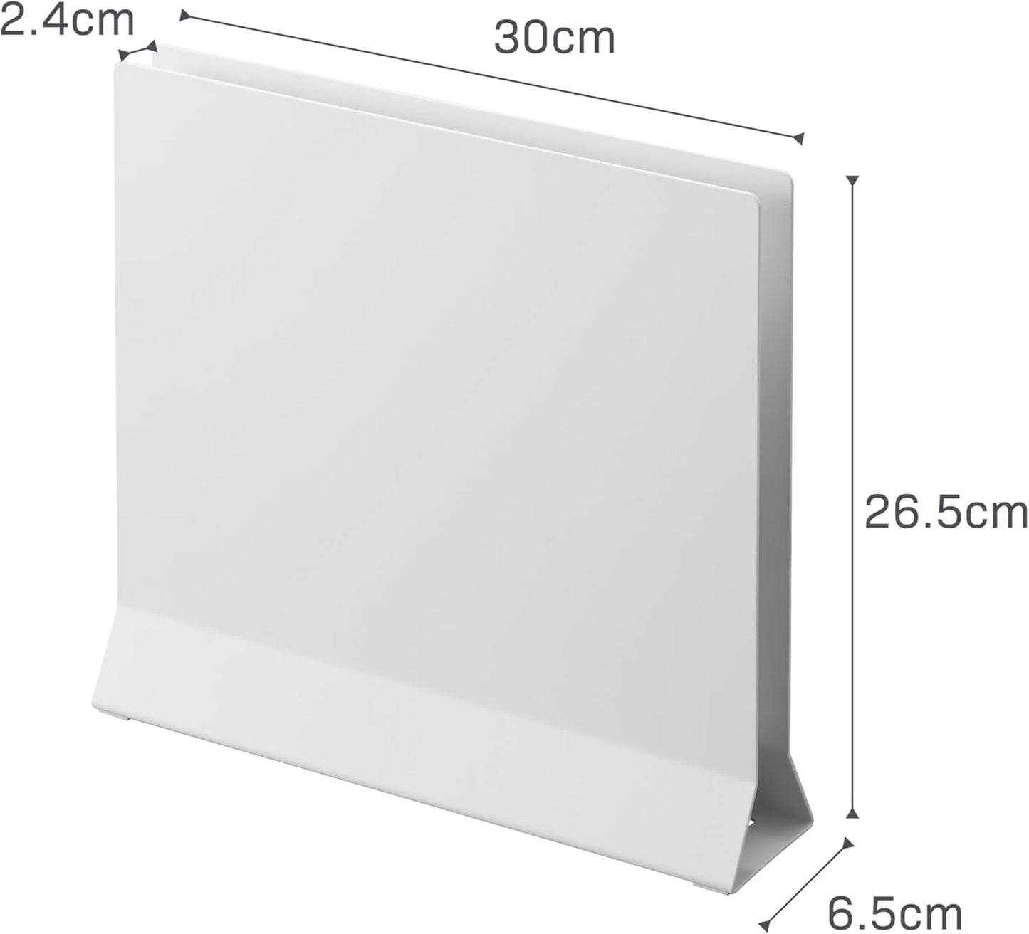Yamazaki 1999 Placemat Stand, White, Approx. W11.8 x D2.6 x H10.4 inches (30 x 6.5 x 26.5 cm), Tower Placemat Storage, Tray Storage, Round Compatible