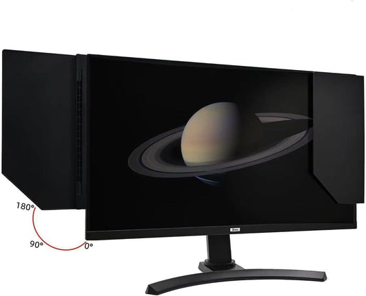Monitor Hood Sunshade, 24-32 inch Universal Light Shield, Adjustable Monitor Hood, Black