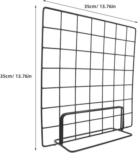 Multi-Functional Wire Grid Display Stand 13.77In Tabletop Photo Organizer Panel for Craft Shows and Desktop Display