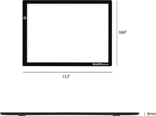 Acurit Artist LED Light Up Tracing Pad, for Tattoo Drawing, Streaming, Sketching, Animation, Stenciling
