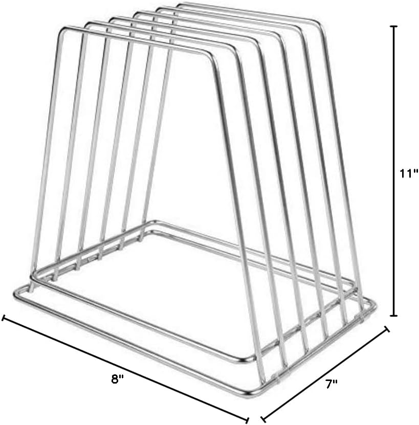 Thirteen Chefs Professional Kitchen Cutting Board Organizer, 1" Slot Stainless Steel Rack Fits Baking Sheets and Pans, NSF Approved for Commercial Restaurants