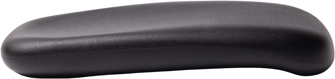 Office Chair Arm Replacement, PU Armrest Arm Pads Caps, Univeral 4" Mounting Hole, (Set of 2) Black with Screws Washer and Wrench