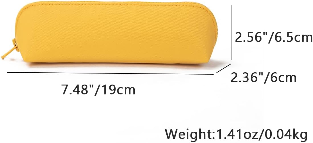 Canvas Pencil Case Cotton Canvas and Simple Multifunctional Pencil Bag Zipper Portable Storage (Black)