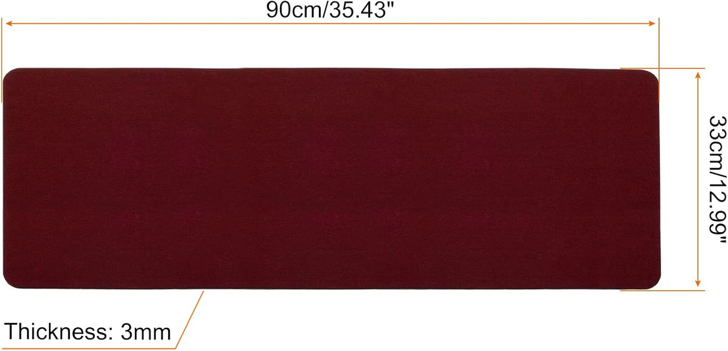 PATIKIL 24"x12" Desk Mat Protector, Felt Dual Side Mouse Pad Writing Mat for Office Home, Gray