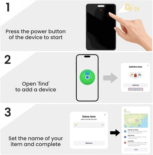Smart Luggage Tags with Apple Find My (iOS Only), Find My Tracker Card, Premium Leather Luggage Tags for Suitcase, Travel Bags, Backpacks, Luggage Tag with Tracker, Tracking Cards