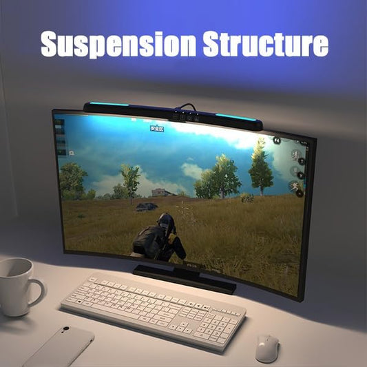 Curved Monitor Light Bar for Curved Monitor, Computer Monitor Lamp Bar with 3 Color Temperature Modes Stepless Dimming, Touch Control Computer Screen Lamp, for Work and Office