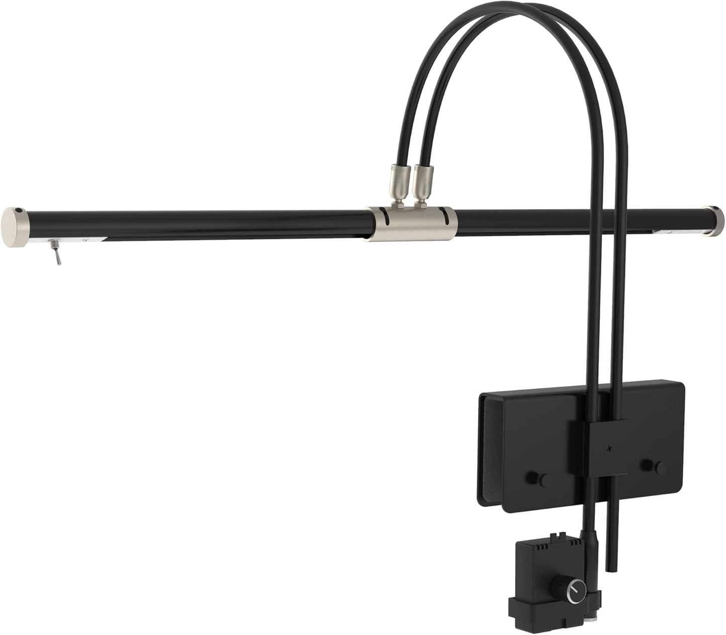 Cocoweb 22" LED Grand Piano Light in Antique Brass with Dimmer Clip