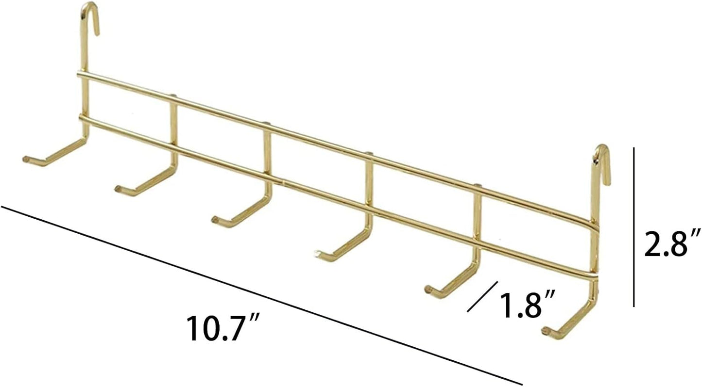 Grid Wall Shelves Basket with Hooks,Bookshelf,Display Shelf for Wall Grid Panel,Wall Mount Organizer and Storage Shelf Rack for Office (Gold)