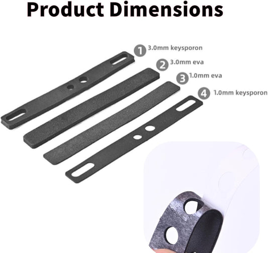 4 Pcs Keyboard Spacebar Foam Silencer Pads – 1mm & 3mm EVA Sound Dampeners for 6.25u Mechanical Keyboards, Ideal for Gaming & Office Typing