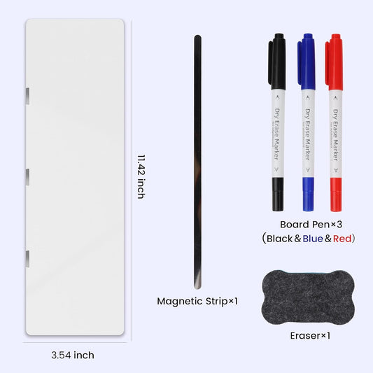 Magnetic Monitor Memo Board Set - Dry Erase Note Board for Computer Screens, Space Saving Includes 3 Markers & Eraser, Reusable to-Do List Organizer for Home Office & Kitchen (Whiteboard)