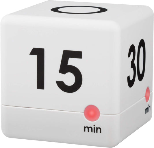 La Crosse Technology 919-186-60WH 5, 15, 30 or 60 Minutes Cube Timer - White