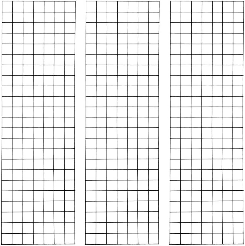 Bonnlo 6' x 2' Wire Grid Panel for Retail Display Gridwall, Wire Grid Wall Display Rack, 3-Pack Black
