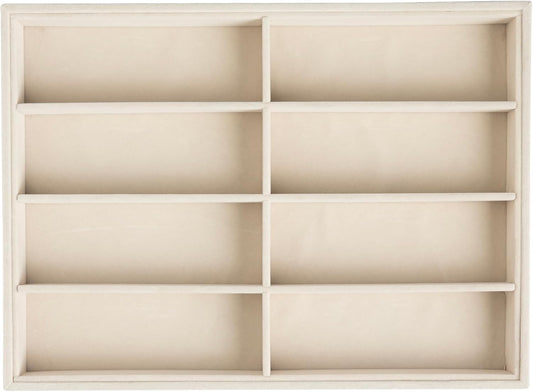 Frebeauty Sunglass Organizer,Velvet Glasses Organizer,8-Slot Sunglasses Tray for Drawer, Men's/Women's Sunglasses Box, Glasses Holder for Watch Stackable Eyeglass/Eyewear Display Tray(Beige)