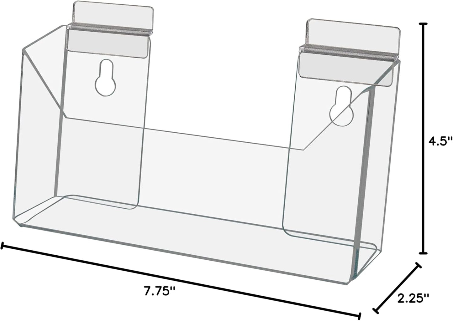Marketing Holders 6 Pack Suction Cup Brochure Holder Holds 6 Inch Wide Literature Window or Glass Wall Mount Display Indoor Graphic Images Amenity Flyers or Reference Sheet Racks
