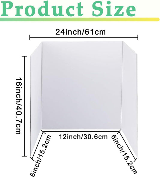 LonlyEagle Trifold Poster Board, 24" x 16", 3-Pack, White Corrugated Project Boards for Science Fairs, School Projects, Event Displays
