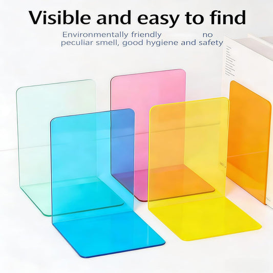 Book Stand for Display, Clear Bookends for Bookshelves, Decorative Book Holder for Music Sheets and Magazines