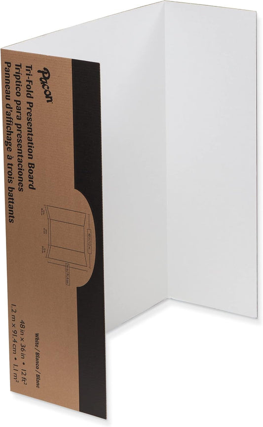 Pacon Presentation Boards, Single Wall, White, 48" x 36", 4 Count