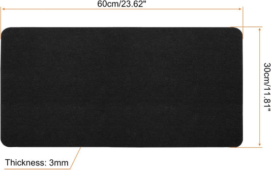 PATIKIL 24"x12" Desk Mat Protector, Felt Dual Side Mouse Pad Writing Mat for Office Home, Gray