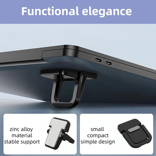 Portable Laptop Stand Zinc Alloy Anti-Slip Keyboard Riser Suitable for 10-17 Inches Laptops, Silver