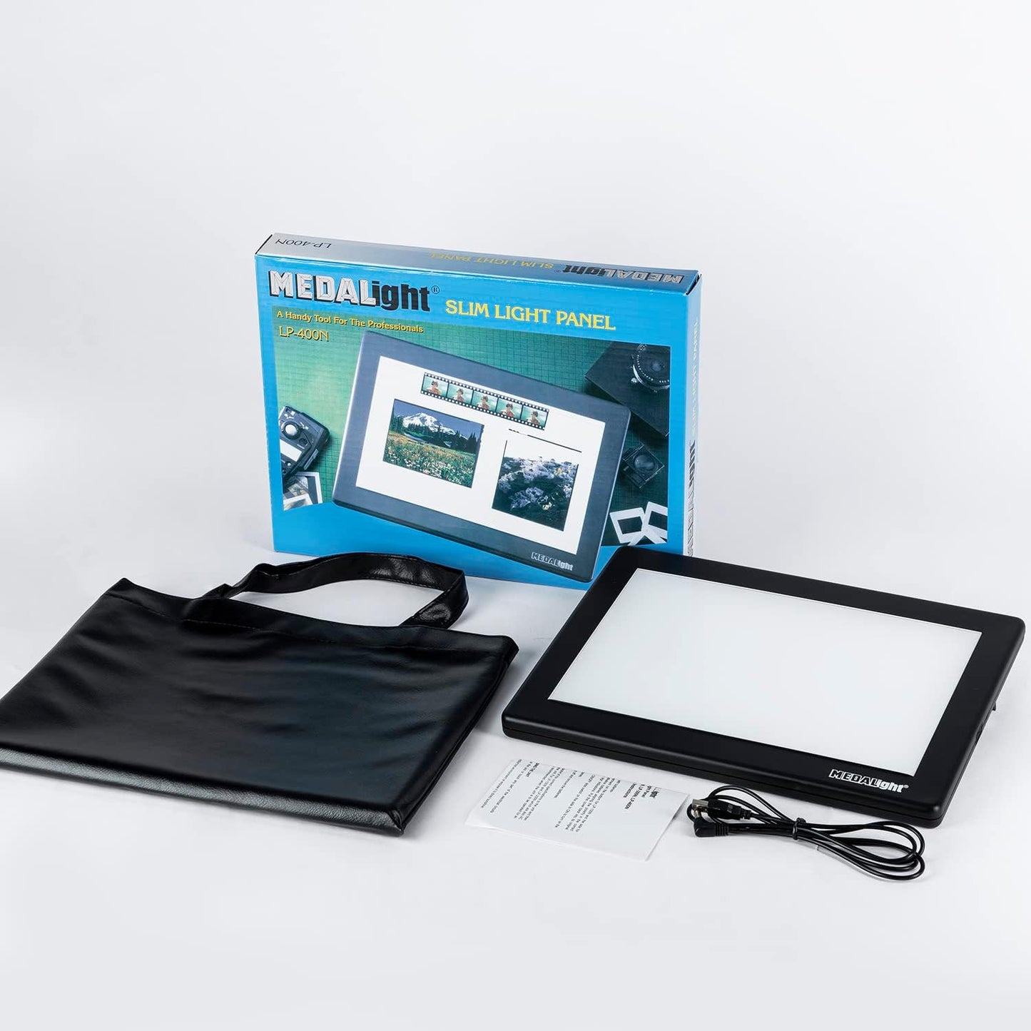 KKBGN Medalight LP-400N 12'x8'Inches Ultra-Thin LED Light Box for Negatives, Slides & Film | Illuminated Board Panel & LED Light Pad for Viewing & Scanning Photos, Tattoo Drawing, Artist Sketching