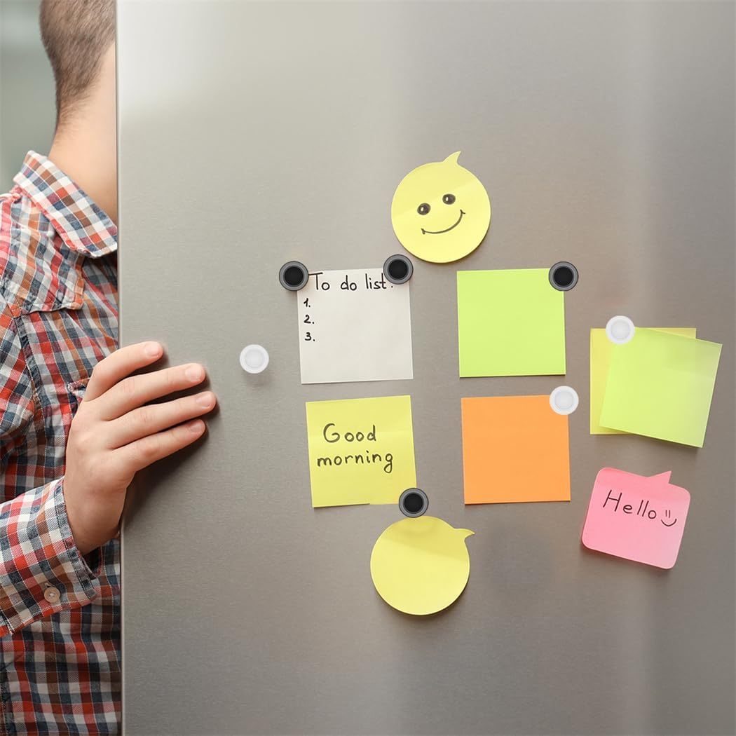 Stainless Iron Magnetic Display Board - Frameless Metal Magnet Boards with 20 Pcs Magnet Memo Strips for Office, Home, School