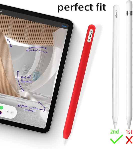 Ultra Thin Silicone Skin Cover Compatible with Apple Pencil 2nd Gen, Protective Silicone Case for iPad Pro 11 12.9 inch 2018 Pencil Case Shockproof Soft Silicone Sleeve(Matcha Green)