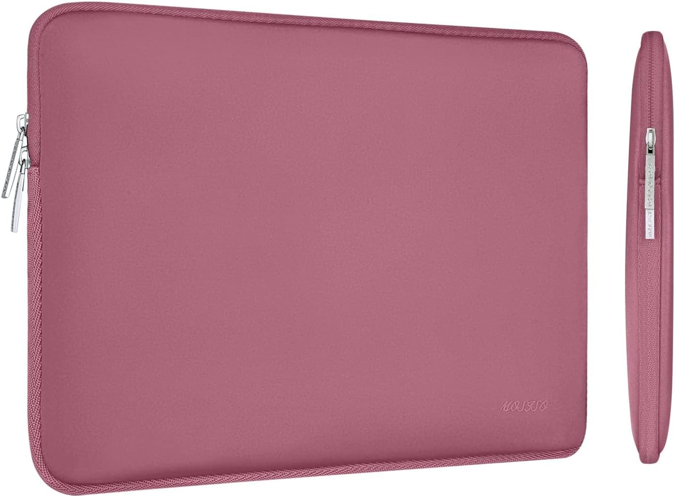 MOSISO Laptop Case 13.3 inch, 13-13.3 inch Laptop Sleeve Bag Compatible with MacBook Air/Pro 13/Pro 14 M5 M4 M3 M2 M1, HP Dell ASUS Lenovo, Neoprene Computer Sleeve Bag with Small Case, Baby Pink - Colors B
