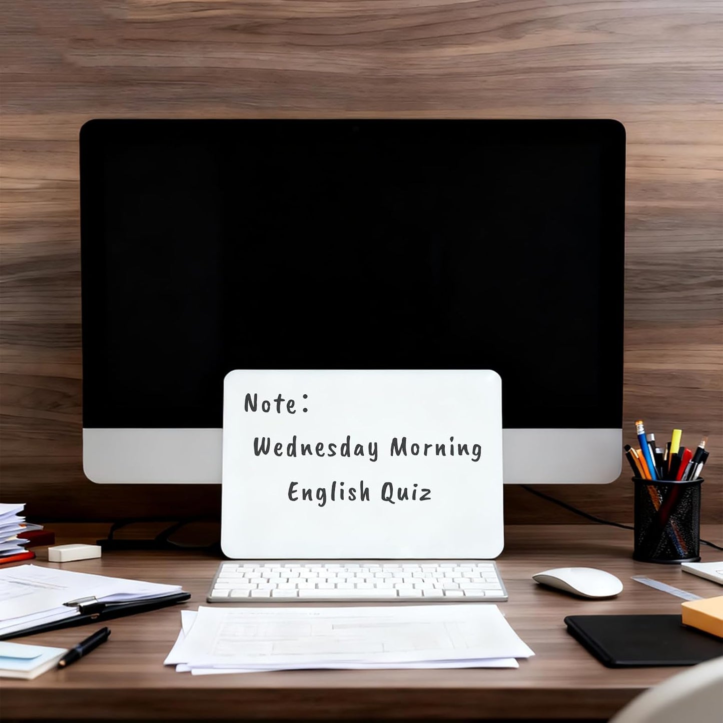 Double Sided Portable White Board 9''x12'' Small Dry Erase Board, Mini Whiteboard with 2 Markers and 2 Erasers, Dry Erase Whiteboard for Memos, Drawing, Notes, Menu, Message, Classroom and Home Use