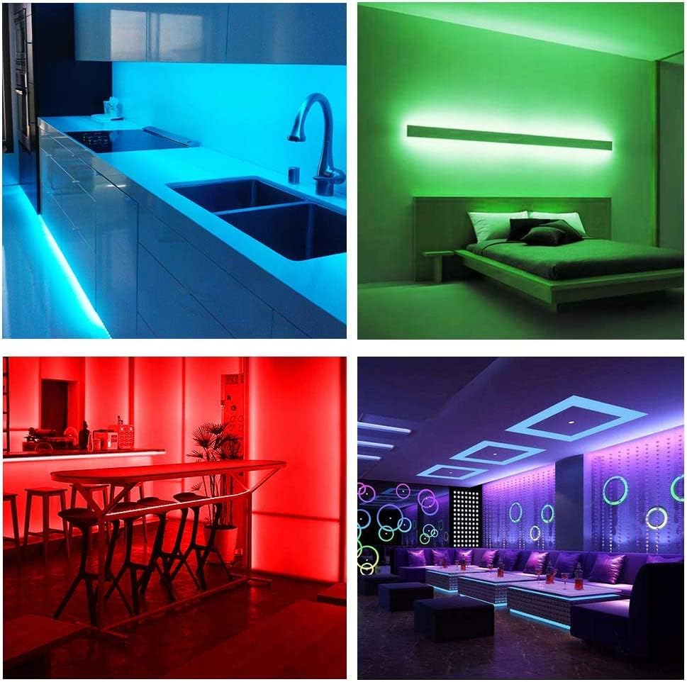 DAYBETTER Led Strip Lights 32.8ft Kit with Remote and Power Supply Color Changing