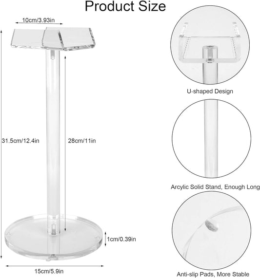 Acrylic Desktop Headphone Holder, Countertop Accessories Stand,Universal for All Music Gaming Headsets 1 Pack(DP015)