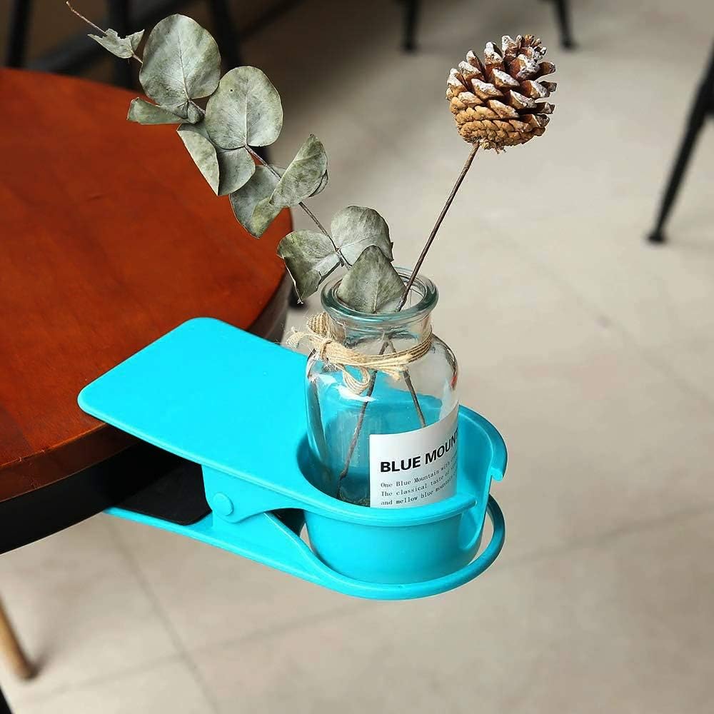 Drink Cup Holder Clip Home Office Table Desk Side Huge Clip Water Drink Beverage Soda Coffee Mug Holder Cup Saucer Clip Design