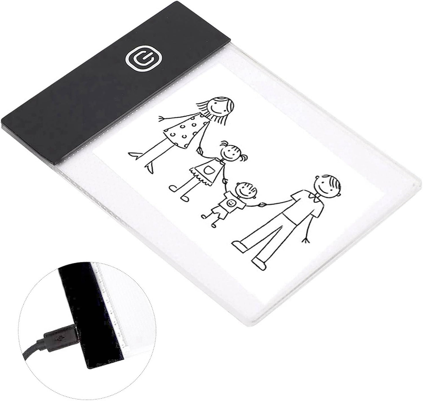LED Light Board Mini A6 Portable Tracing LED Copy Board Light Box, Drawing Box Flip Book Kit Tablet Paint Pad, Eye Protective Adjustable Light Box 3.3 x 5.1in