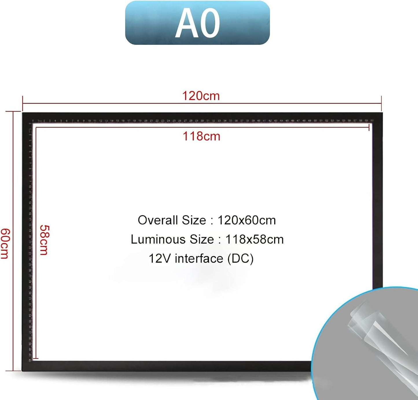 A0 Large Tracing Light Box, Magnetic Light Pad, Portable & Ultra-Thin LED Light Table Tracer Board, Artcraft Light Pad for Tatto Drawing, Sketching, Animation, 5D DIY Diamond Painting