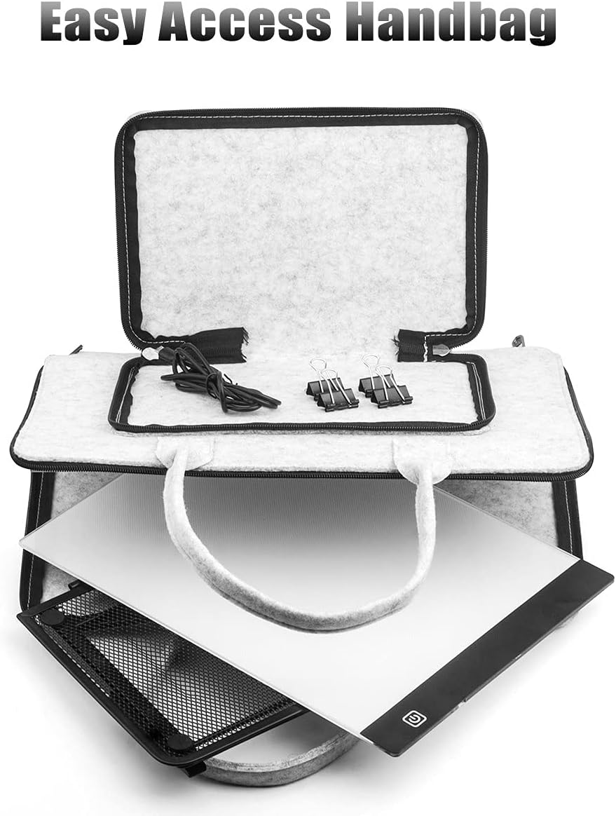 SevenFish Diamond Painting Tools A4 LED Light Pad, Stand, Handbag, USB Powered Ultra-Thin Adjustable Brightness Light Board Light Box for Drawing, Tracing, Sketching, 5D Diamond Art Painting
