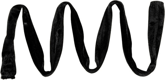 Giluta 2 Pack Cord & Chain Cover 4 feet Velvet Type Fabric, Use for Chandelier Pendant Lighting Chain, Cable Management, Black