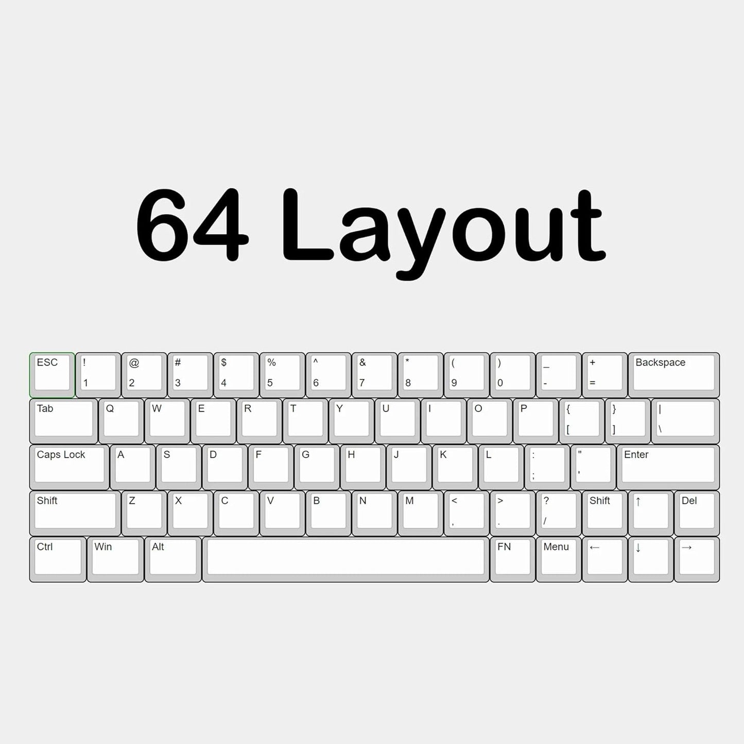 YMDK Keyboard Sound Dampening Foam 61 64 Layout 3-Piece Set Poron Silencer Pad Gasket Switches Dampener for Mechanical Keyboard