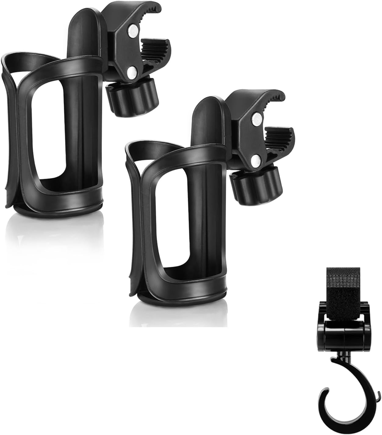 Accmor Stroller Cup Holder, Universal Cup Holder for Uppababy, Nuna, Doona Strollers, 360 ° Rotatable Bottle Holder for Stroller, Wheelchair, Walker