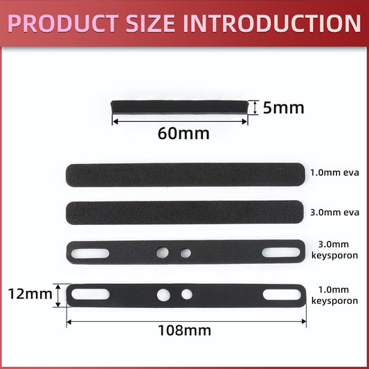 RUNJRX Keyboard Spacebar Foam,Silencer Pad for 6.25U Mechanical Keyboard Space Bar (6Pcs)
