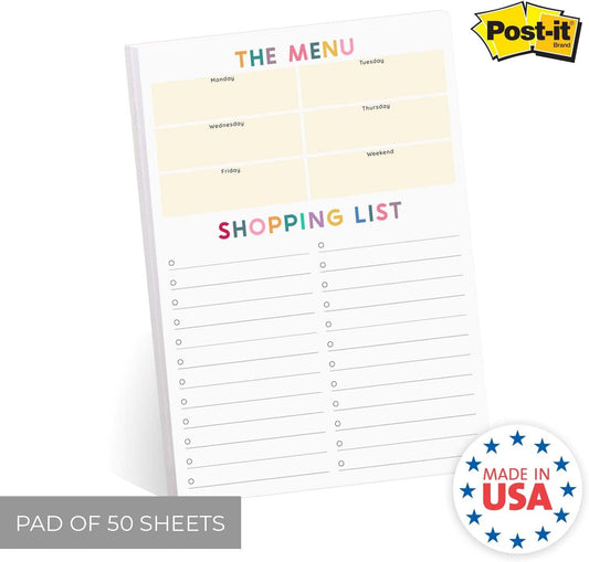 Modern Habit Tracker Sticky Note Pad / 50 Sheets / 8" x 11.5" Positive Habit List Sticky Notes/Weekly Accountability Checklist/Made in The USA