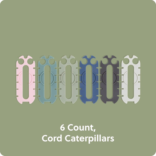 U Brands Tech Classics Silicone Cord Winders 6 Pack, Assorted Colors Earbud Holder Cable Organizer, Cord Wraps for Headphones, Chargers, and Travel Accessories