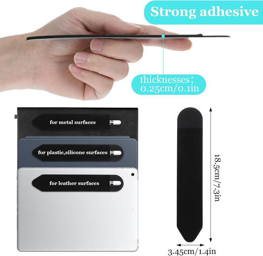 4PCS Universal Stylus Holder,Tablet Pen Cover,Elastic Cover for Stylus Pen,Self-Adhesive Pen Holder - Black,Pink,Gray,Blue
