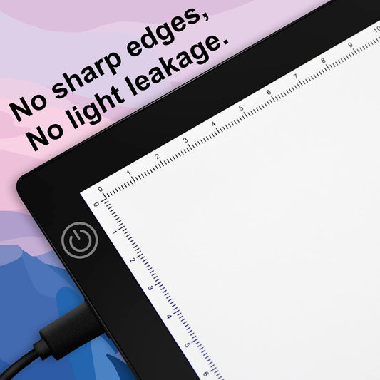 Big Sale ! A4 LED Light Box for Tracing, 60 LEDs Light Pad with Scale Ultra-Thin Continuously Brightness Adjustment USB LED Copy Board for Tracing, Tattoo Drawing or X-ray Viewing.