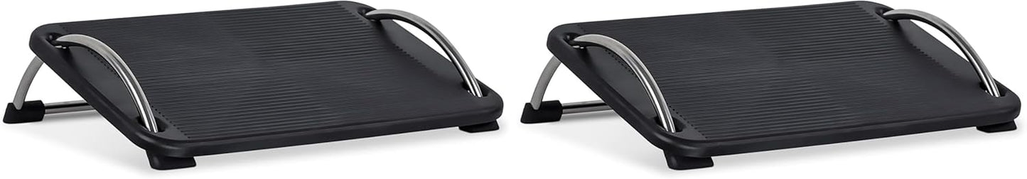 Mount-It! Tilting Footrest Under Desk | Ergonomic Office Foot Rest Adjustable | Computer Desk Foot Support | Large Platform Elevated Office Footrest with Non Slip Platform