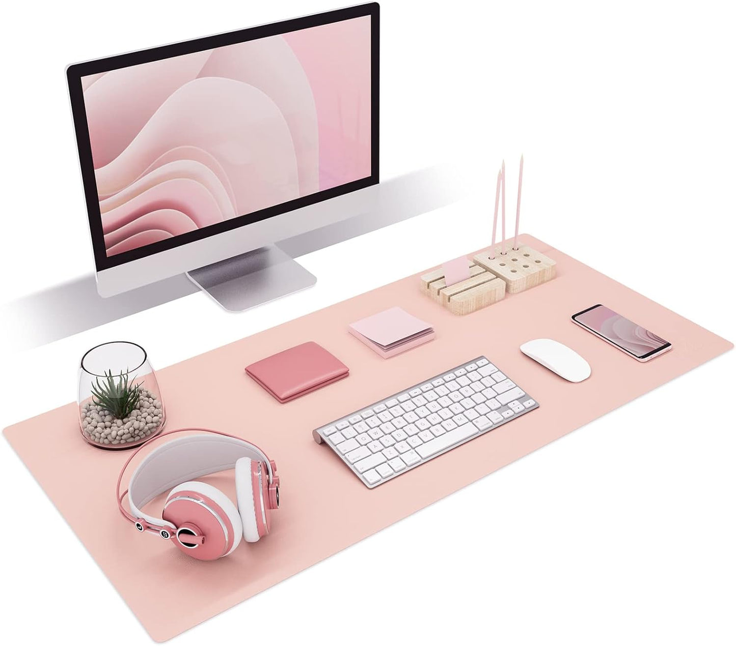 K KNODEL Non-Slip Desk Mat, Desk Pad, Desk Blotter, Desktop Mat for Desk, Large Desk Protector, Office Computer and Laptop Mat for Desk (31.5"x15.7", Brown)